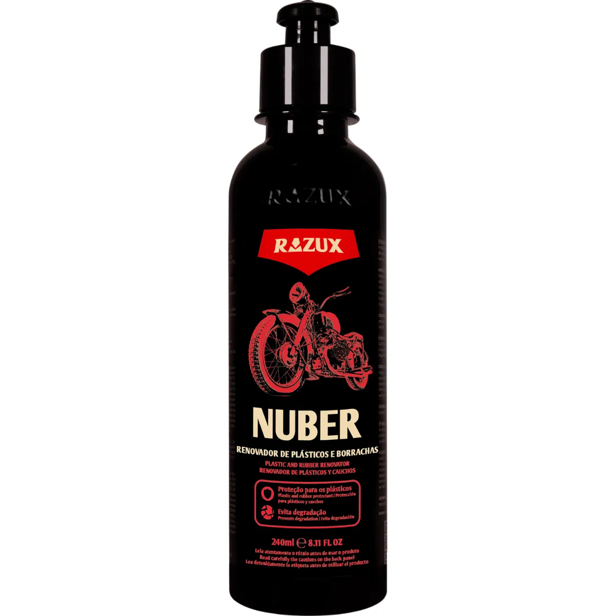 RAZUX NUBER RENOVADOR DE PLASTICOS E BORRACHAS 240ML