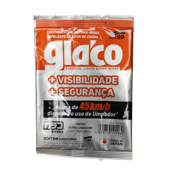 SOFT 99 GLACO WIPE ON - GLACO LENCO APLICACAO UNICA
