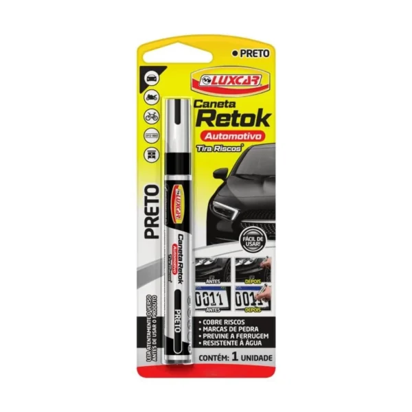 LUXCAR CANETA RETOK AUTOMOTIVO - PRETO 1UN